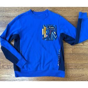 Columbia Blue Pocket Sweatshirt Size 14-16